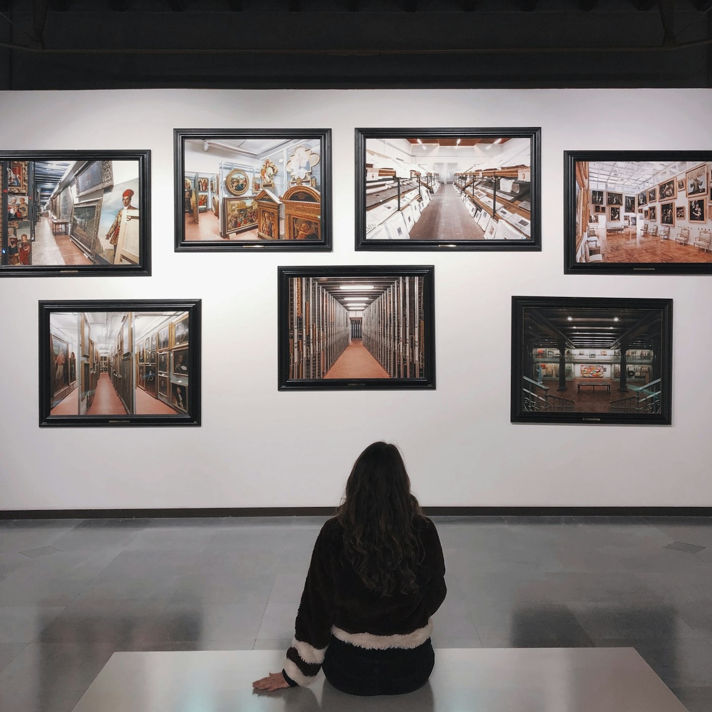 Italian sculptures displayed in a refined gallery setting